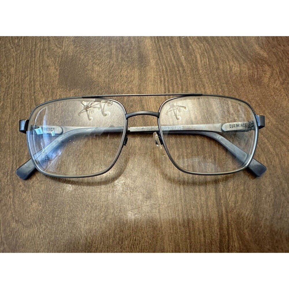 ClearVision Durahinge Mens Metal Eyeglasses FRAMES ONLY 57-17-150 Gunmetal Matte